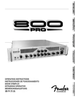 Fender 800-PRO-Head - Owners Manual 